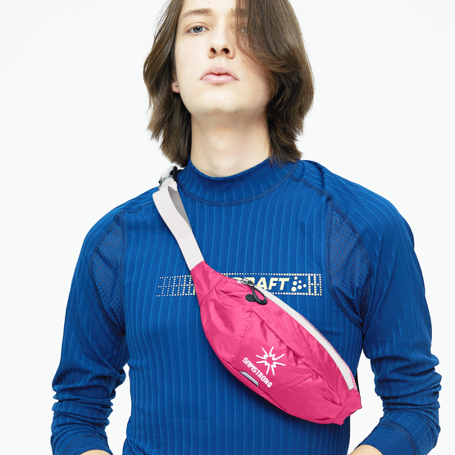 B0268 WAIST BAG 1,5 Поясная сумка (1.5 розово-красный)