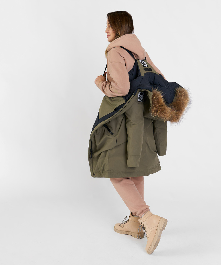 Полупальто пуховое Nyla III Женское (L, 3100/т.оливковый, , , W23-24, , )