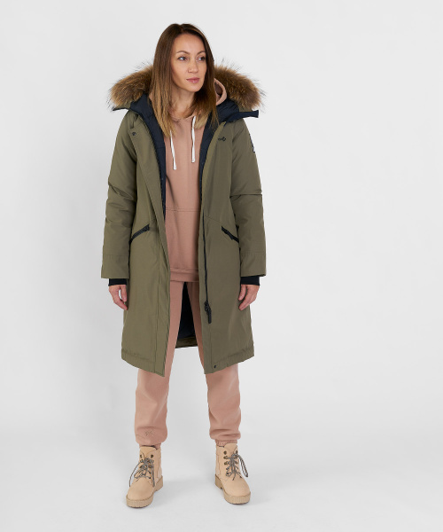Полупальто пуховое Nyla III Женское (XS, 3100/т.оливковый, , , W23-24, , )