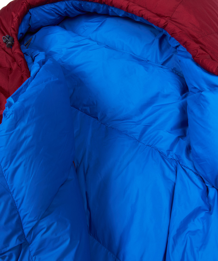 Спальный мешок пуховый Rapid -30C left (Regular, 1282/т.красный/синий, , , , , )