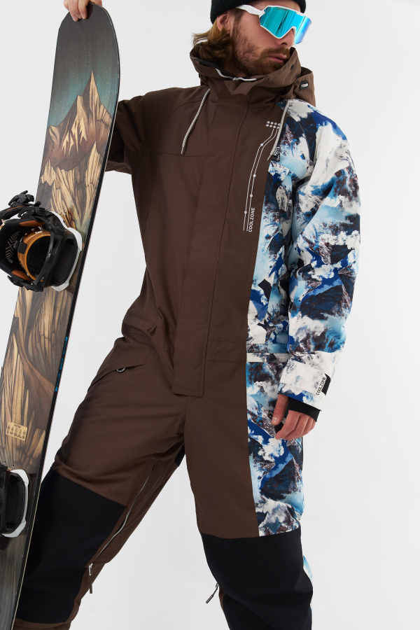 Комбинезон VOLK KN2126 (L, 38/55 коричневый/принт гора, , , , , )