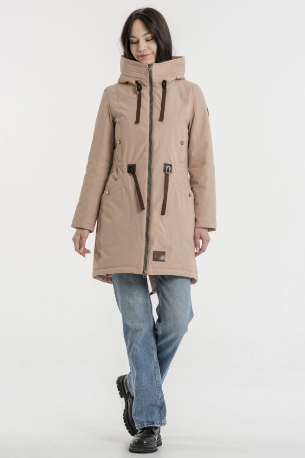 *Парка жен. арт. 48275 (170, Пудра, 96, 104, , , )