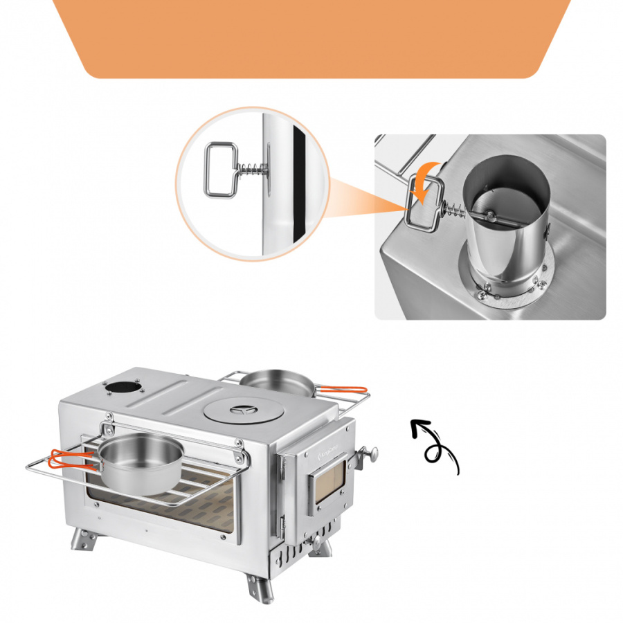 King Camp 2320 hot tent stove plus печка