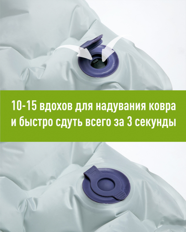 1903 ULTRALIGHT 450 коврик надувной (св.серый, 186х53х7 )