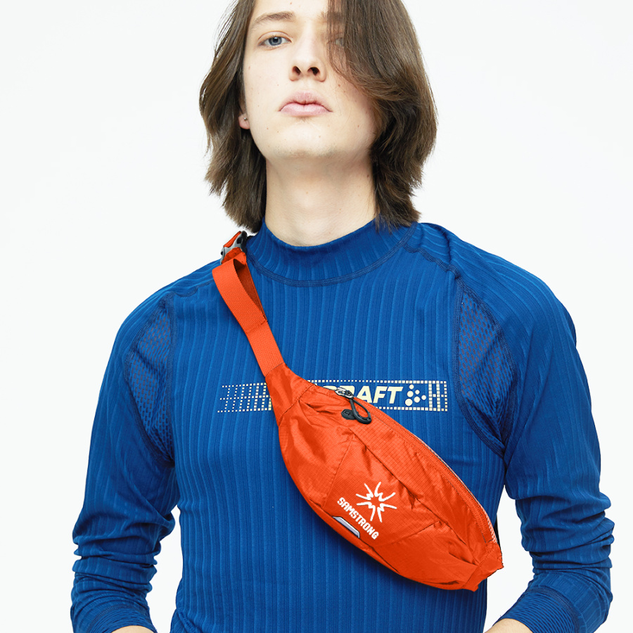B0268 WAIST BAG 1,5 Поясная сумка (1.5 розово-красный)