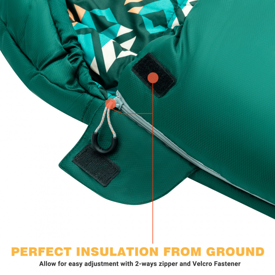 2001 SUPERIOR 300XL -13°С 230x92 спальный мешок (зелёный, правый)