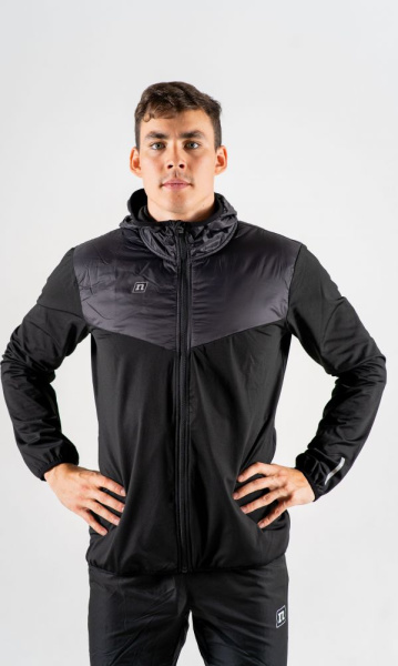 *Куртка NONAME HYBRID RUN JERSEY 23 UX BLACK 2001654-0001 (4-S, Черный, , , , , )
