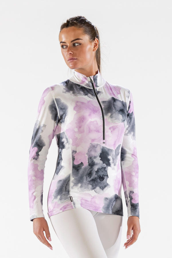 Термобелье водолазка женская COZY WATERCOLOUR ZIP NECK (L, 710 Pink, , , , , )