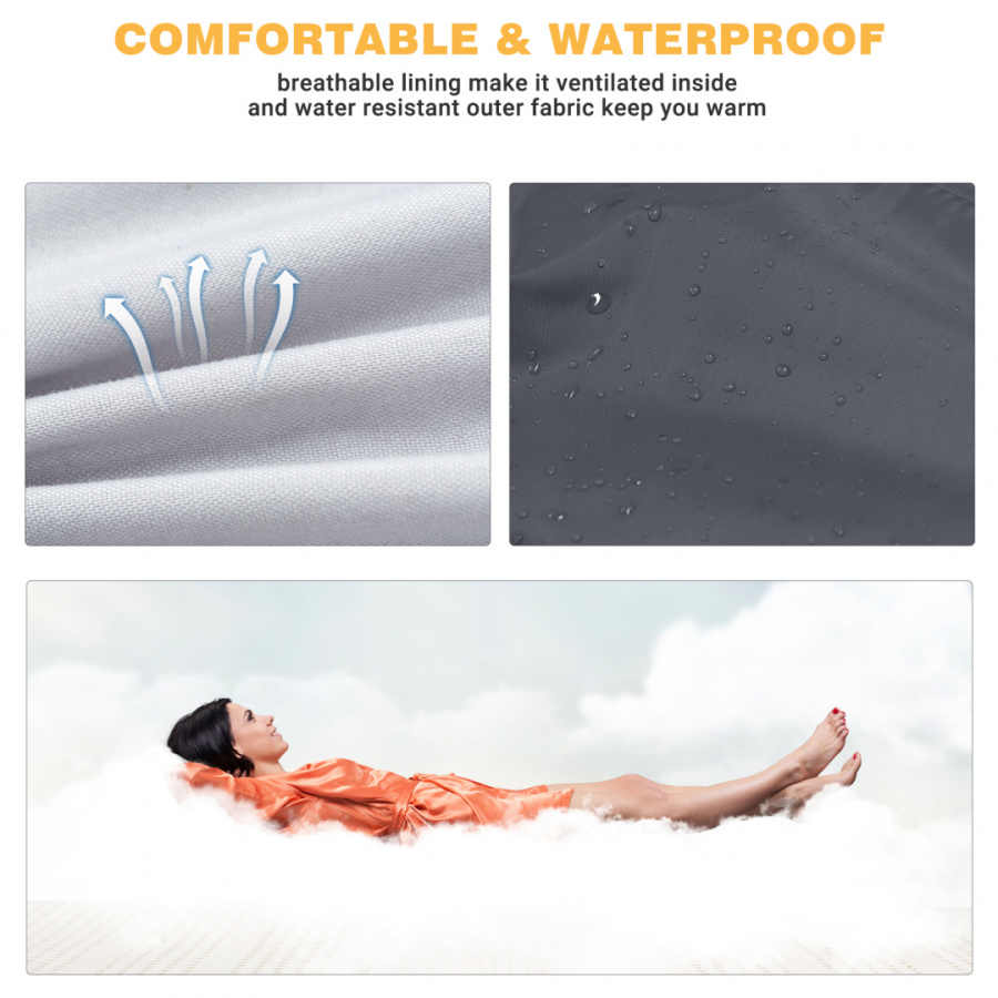 3122 OXYGEN +8С 180x75 спальный мешок (серый, правый)