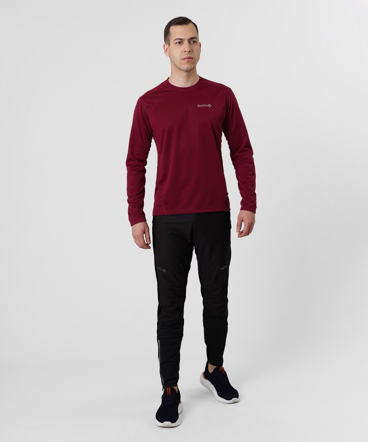 Футболка с длинным рукавом Workout Мужская (S, 1100/бордовый, , , , , )