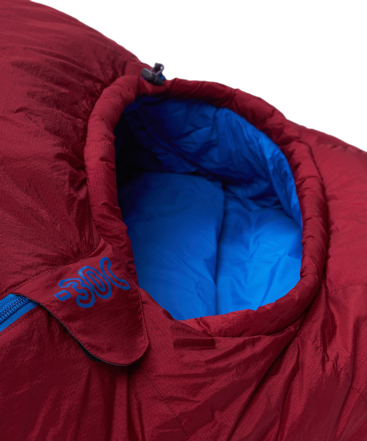 Спальный мешок пуховый Rapid -30C left (Regular, 1282/т.красный/синий, , , , , )