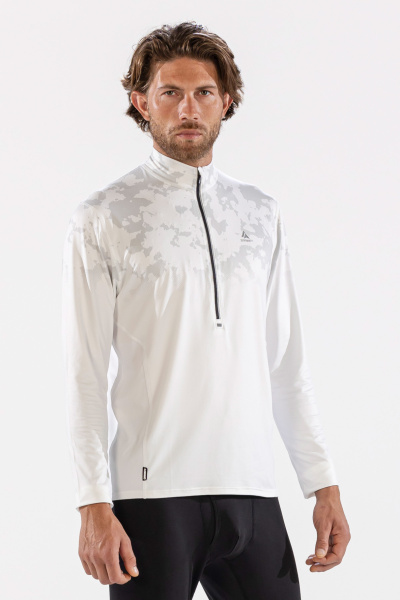 Термобелье водолазка мужская MENS BODYFIT BROKEN MAP ZIP NECK (S, 012/OPTIC WHITE, , , , , )