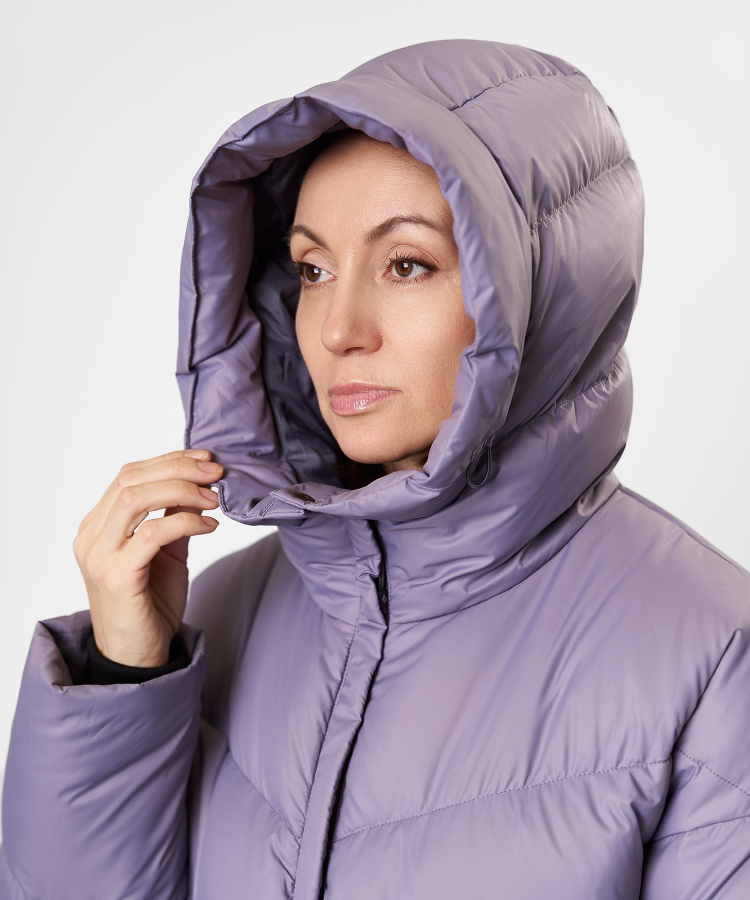 Пальто пуховое Astra Женское (XS, 0700/т.лиловый, , , , , )