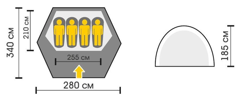 GARDA 4 палатка TALBERG (зелёный)