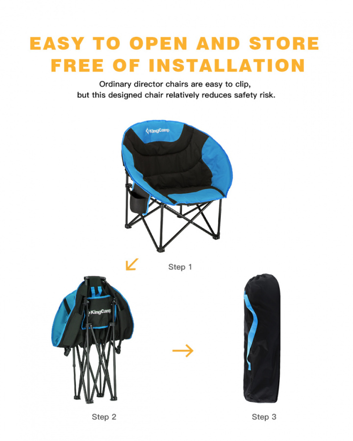 3816 Moon Leisure Chair кресло скл. cталь (84Х70Х80 синий)