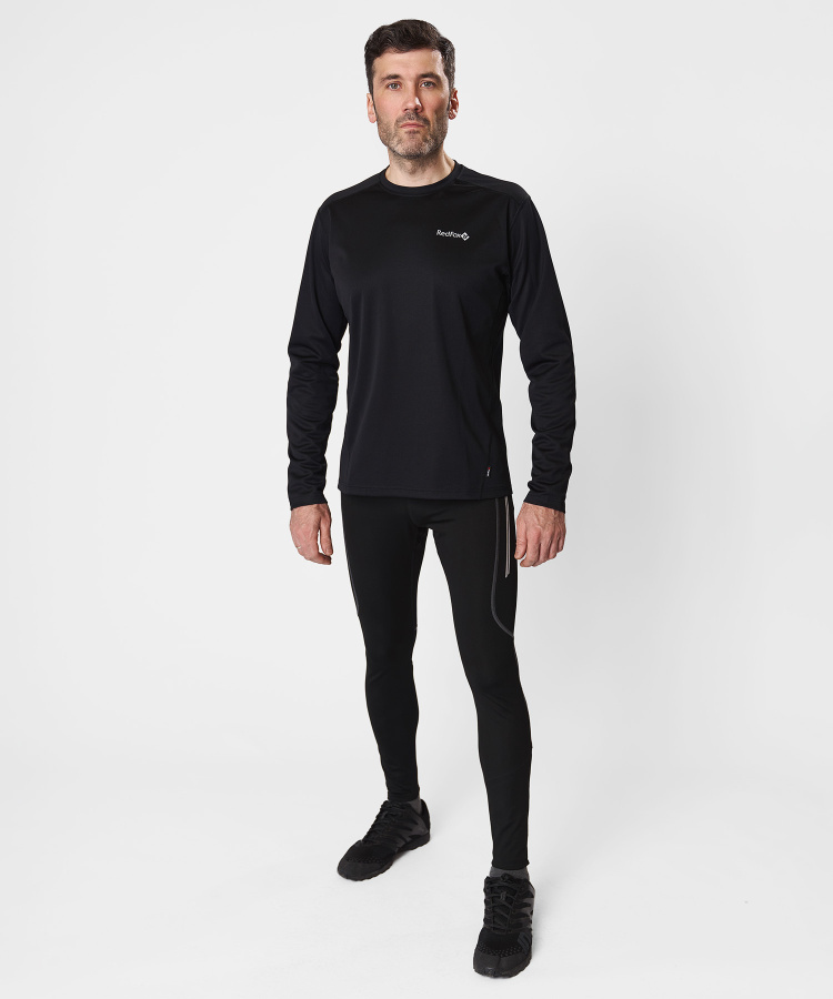 Футболка с длинным рукавом Workout Мужская (XXL, 1000/черный, , , , , )