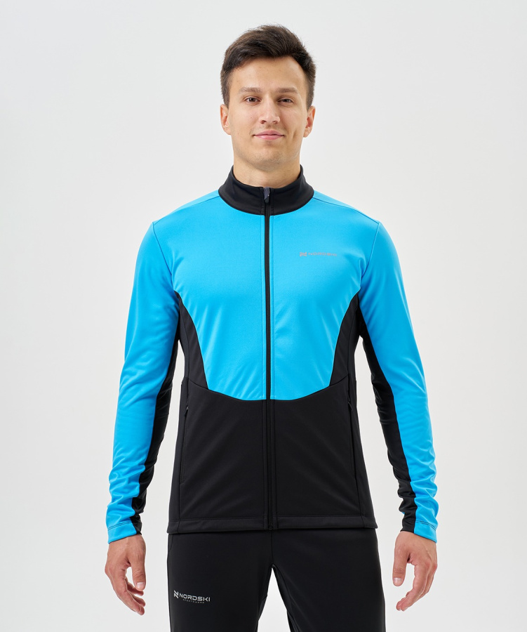 Тренировочная куртка Nordski Advance Light Blue/Black (48-M, Light Blue/Black, , , , , )