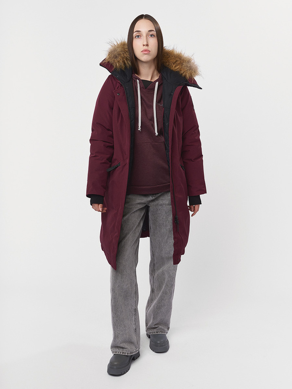 Полупальто пуховое Nyla III Женское (XL, 2500/бургунди, , , , , )