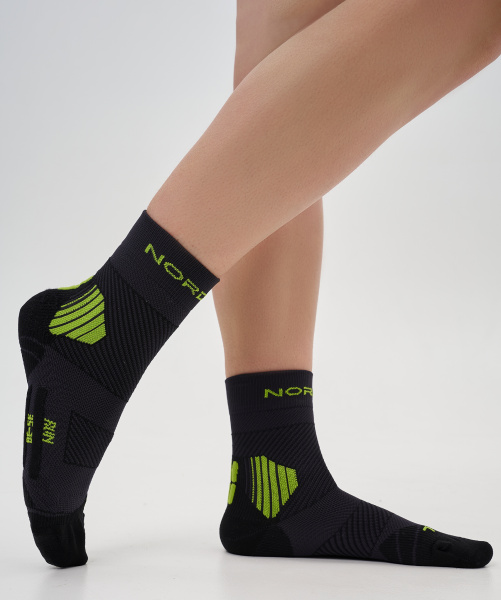 Носки Run All year Black/Lime (42-45, Black/Lime, , , , , )