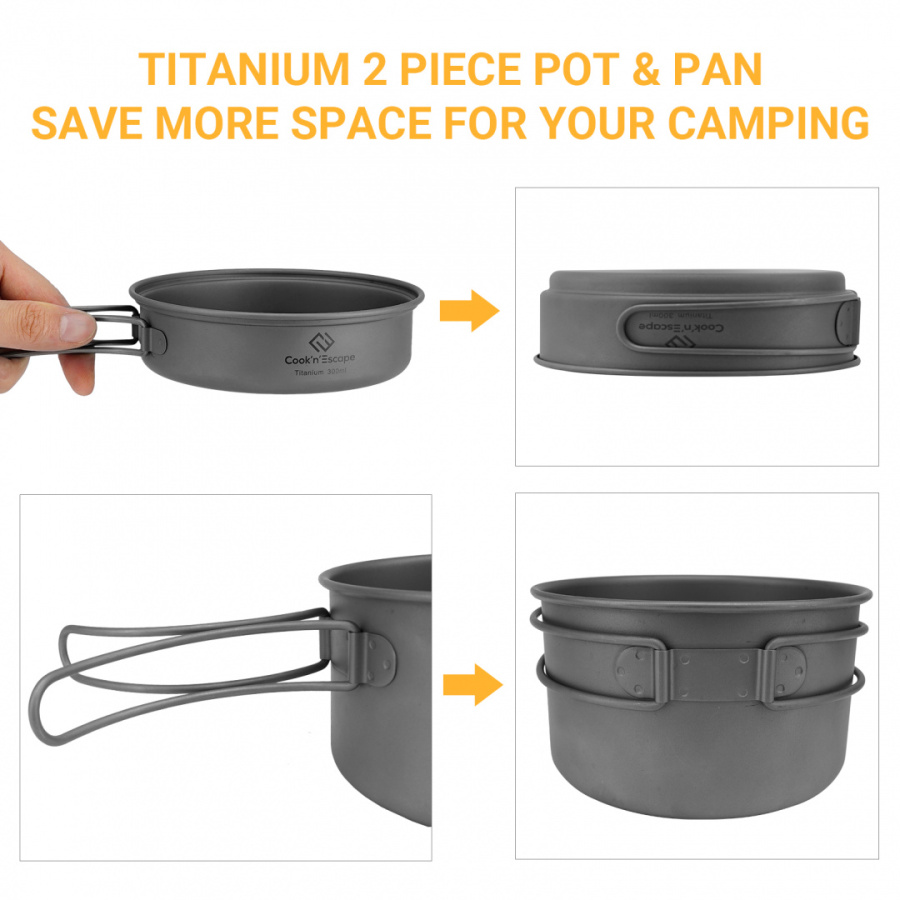 Cook 'n' Escape ca2112 titanium pot with pan набор посуды