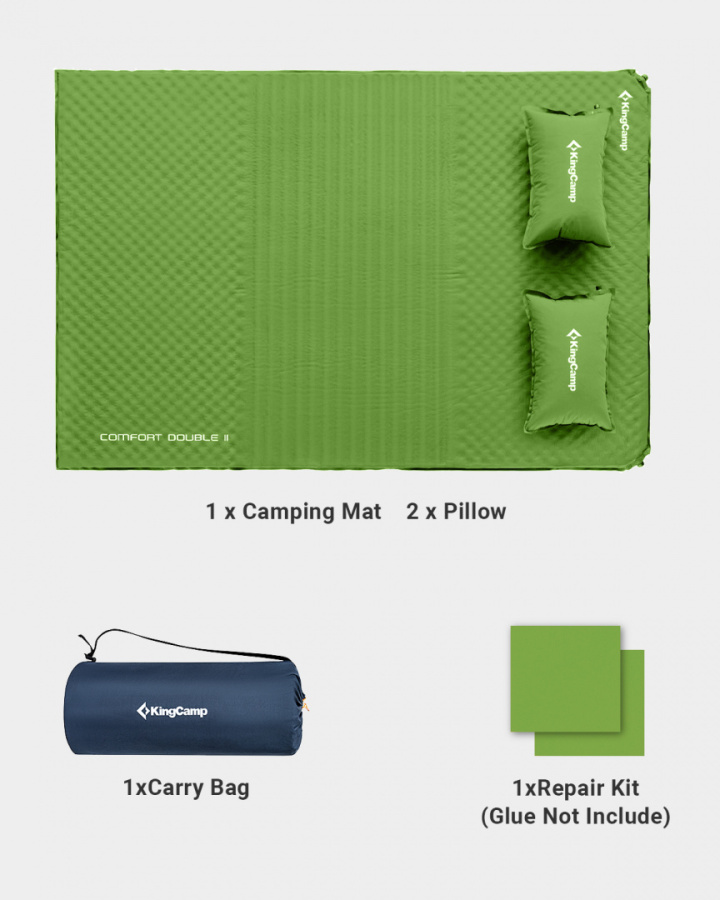 3594 COMFORT DOUBLE коврик самонад (198X130X4см, синий)