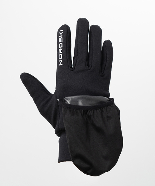 Варежки-перчатки Nordski Run Black (7-XS, Black, , , , , )