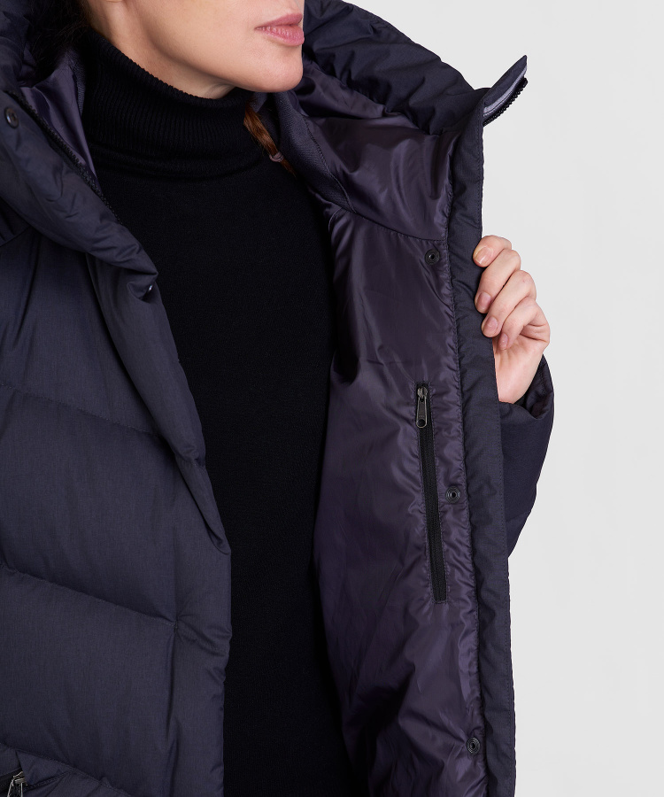 Пальто пуховое Ester VI Женское (XS, 9000/графит, , , , , )