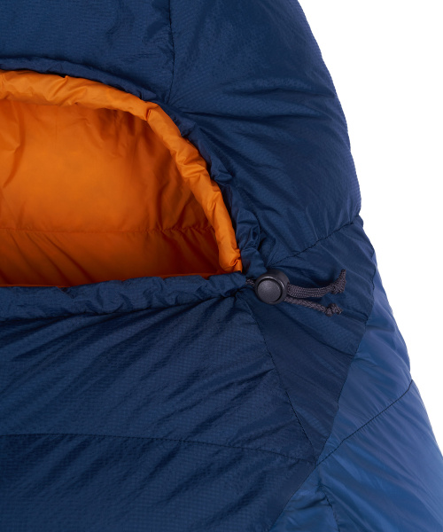 Спальный мешок пуховый Yeti-20C right (Regular, 9723/деним/оранжевый, , , , , )
