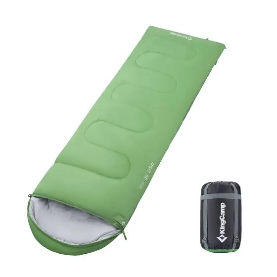 King Camp 3121 oasis 250 -3с 190+30x75 спальный мешок (синий, правый)