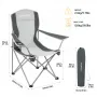 King Camp 3818 arms chair кресло скл. cталь (84х50х96, черно-серый)