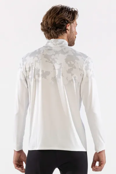 Термобелье водолазка мужская MENS BODYFIT BROKEN MAP ZIP NECK (S, 012/OPTIC WHITE, , , , , )