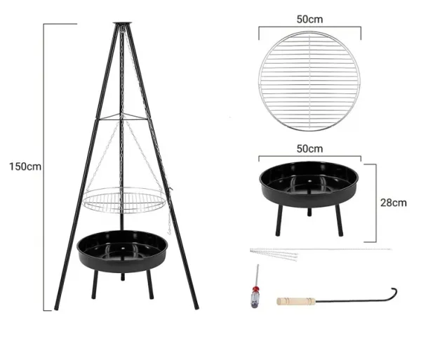2318 Tripod Bonfire stand Тренога для барбекю