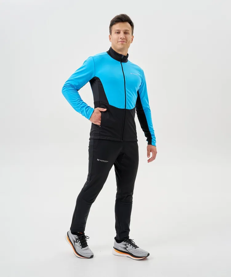 Тренировочная куртка Nordski Advance Light Blue/Black (52-XL, Light Blue/Black, , , , , )