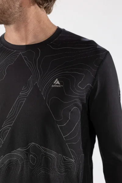 Термобелье футболка мужская MENS BODYFIT CONTOUR CREW NECK (L, 020 Black, , , , , )