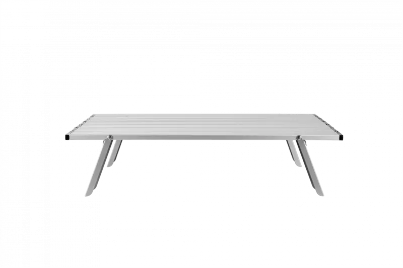 2403 MINI ALUNIUM TABLE L стол скл. алюм (серебристый)