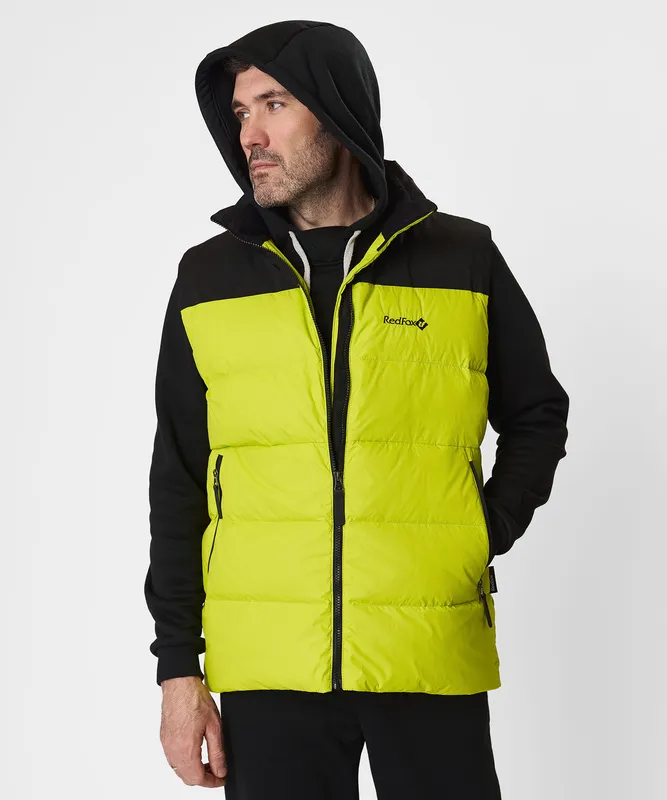 Жилет пуховый Nansen R Мужской (XL, 5210/lime/черный, , , , , )