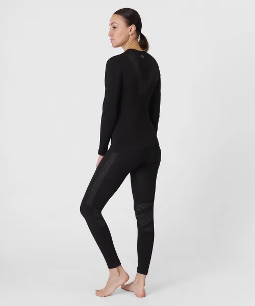 Первый слой фуфайка с длинным рукавом Active Seamless Женская (S-M, 1000/черный, , , , , )