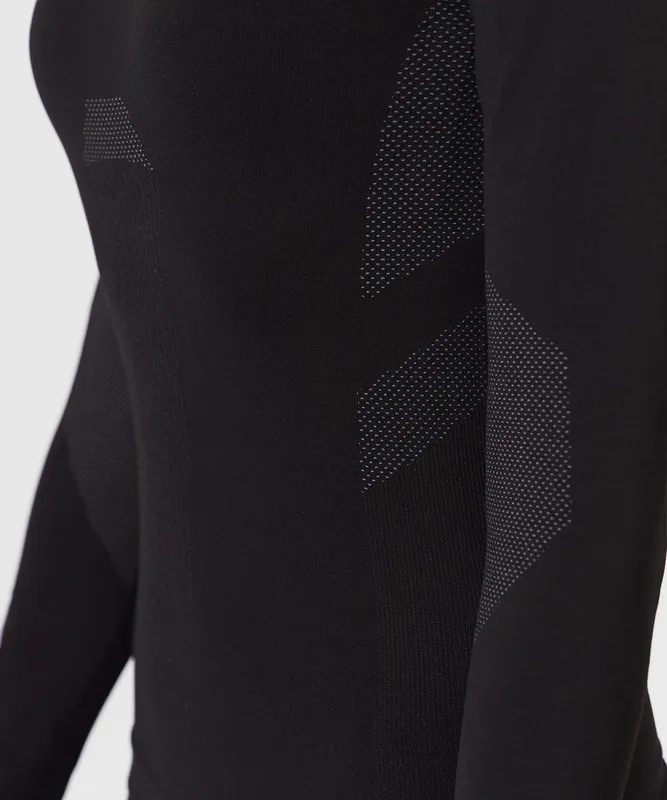 Первый слой фуфайка с длинным рукавом Active Seamless Женская (XS-S, 1000/черный, , , , , )
