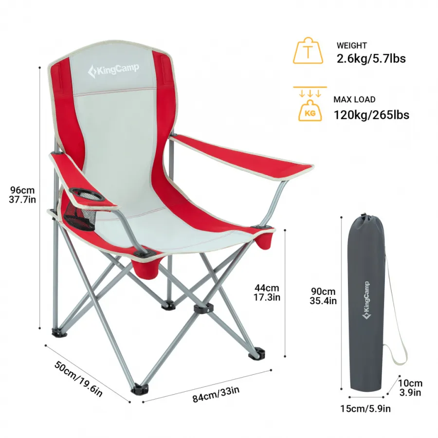 3818 Arms Chair кресло скл. cталь (84Х50Х96, сине-серый)