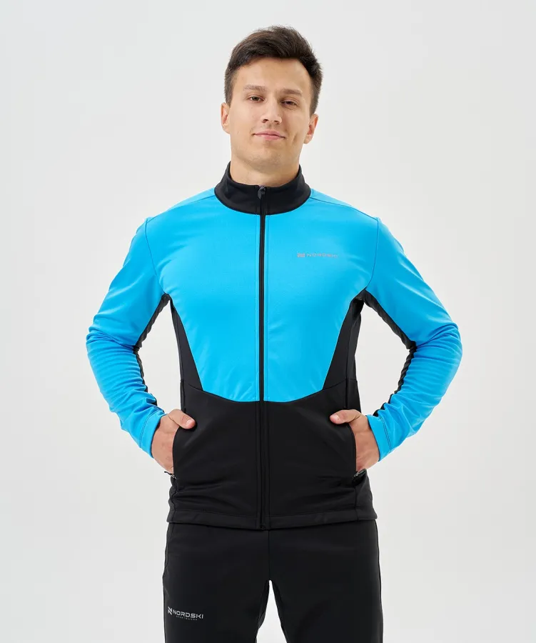 Тренировочная куртка Nordski Advance Light Blue/Black (52-XL, Light Blue/Black, , , , , )