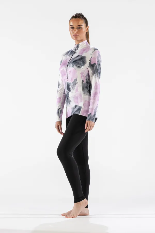 Термобелье водолазка женская COZY WATERCOLOUR ZIP NECK (L, 710 Pink, , , , , )