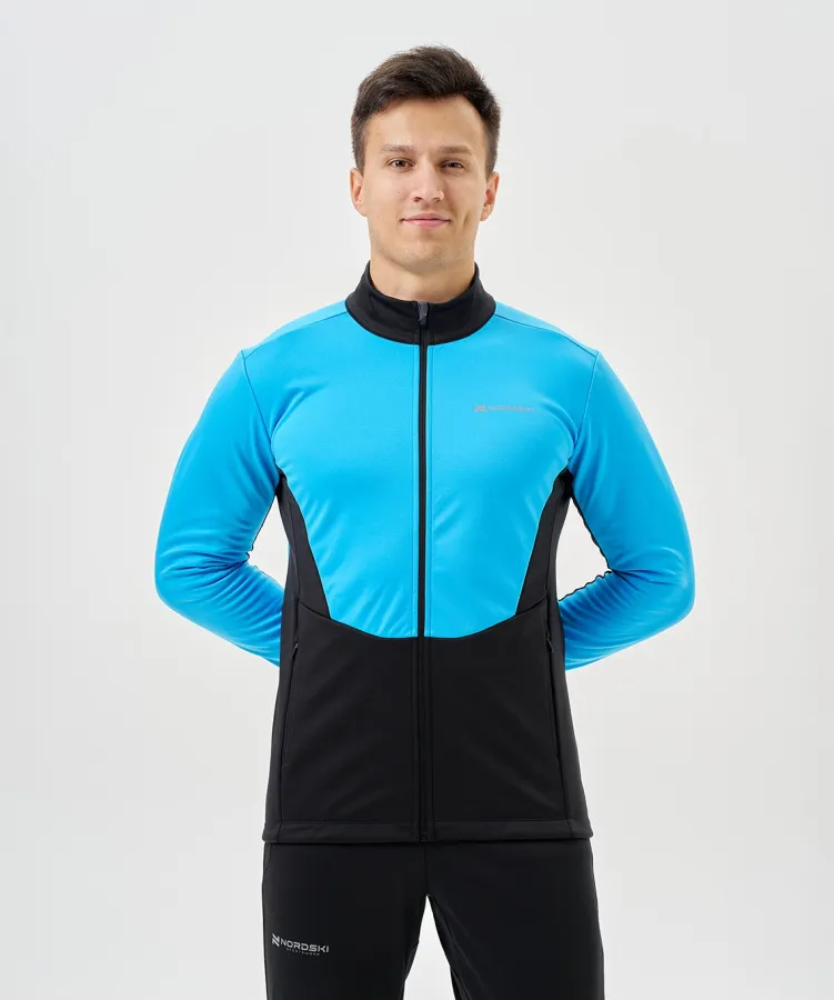 Тренировочная куртка Nordski Advance Light Blue/Black (52-XL, Light Blue/Black, , , , , )