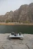 2403 MINI ALUNIUM TABLE L стол скл. алюм (серебристый)