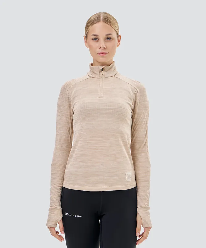 Лонгслив Nordski Impulse Beige W (38-S, Beige, , , , , )