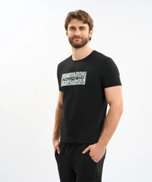 Футболка Nordski Simple Logo Black (46, Black, , , , , )