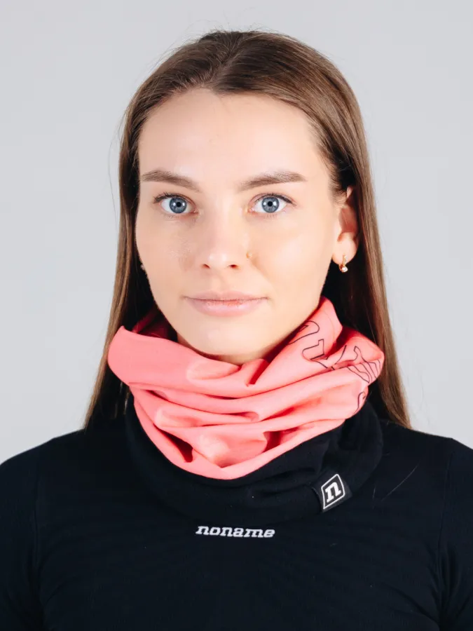 *Снуд NONAME FLEECE NECKWARMER SALMON ROSE 2001827-0277 (One Size, Розовый/черный, , , , , )