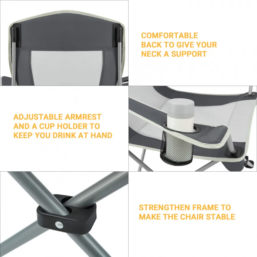 3818 Arms Chair кресло скл. cталь (84Х50Х96, сине-серый)