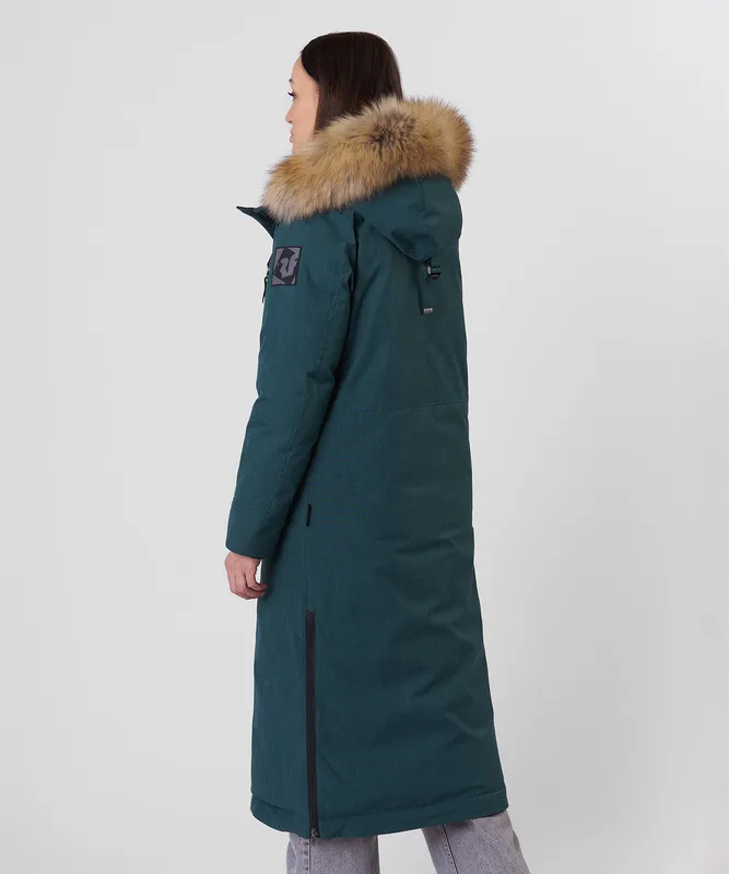 Пальто пуховое Aurora III DF Женское (XS, 7100/petrol, , , , , )