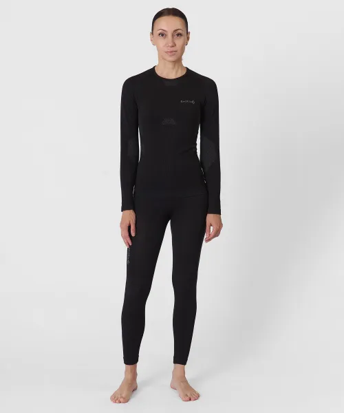 Первый слой фуфайка с длинным рукавом Active Seamless Женская (S-M, 1000/черный, , , , , )