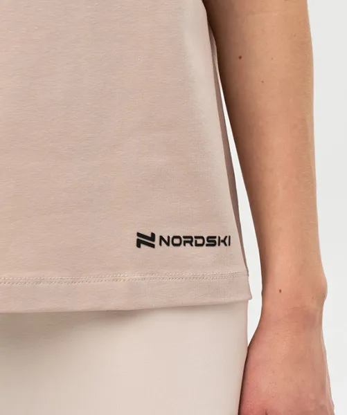 Футболка Nordski Simple Logo Beige W (38, Beige, , , , , )